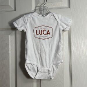 Rabbit Skins Luca Italian Kitchen Graphic Print Onesie Bodysuit 12 months